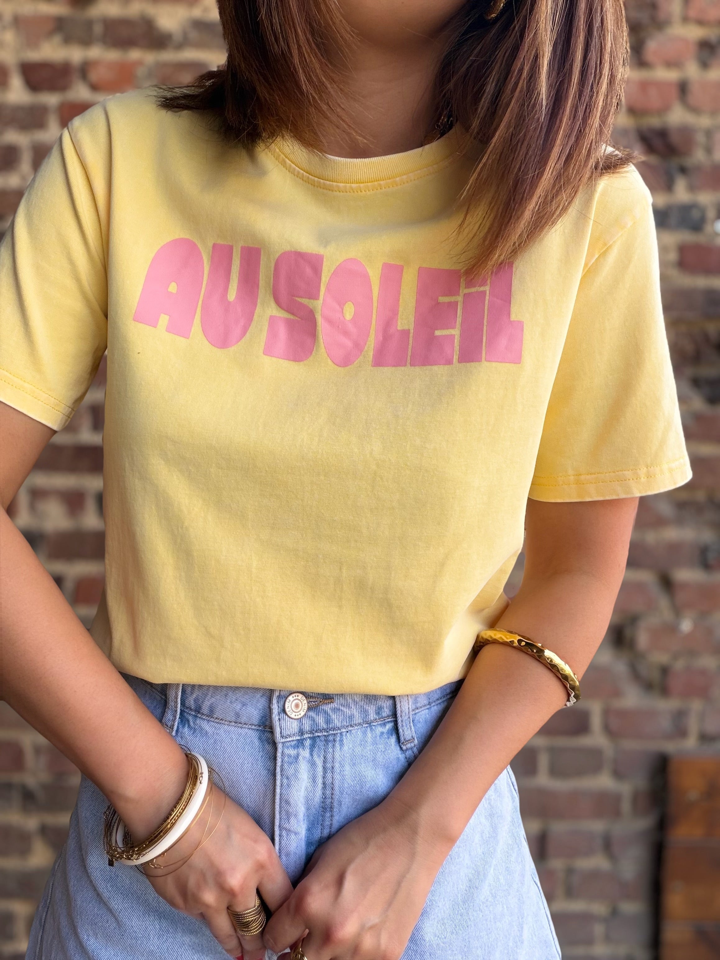 T shirt au soleil jaune