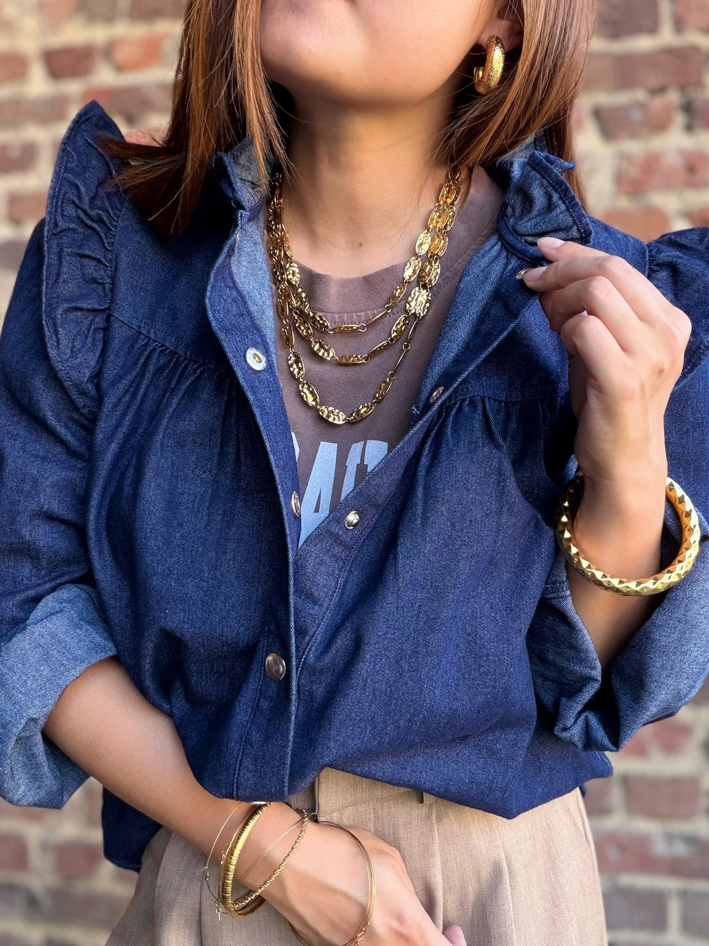Sur chemise bleu