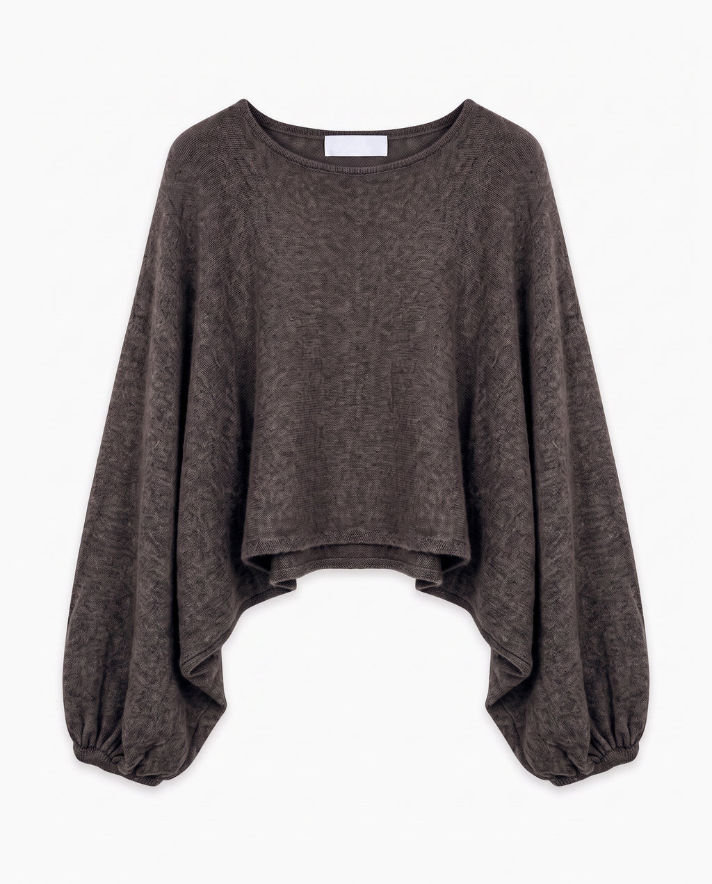 Pull chauve souris gris choco foncé