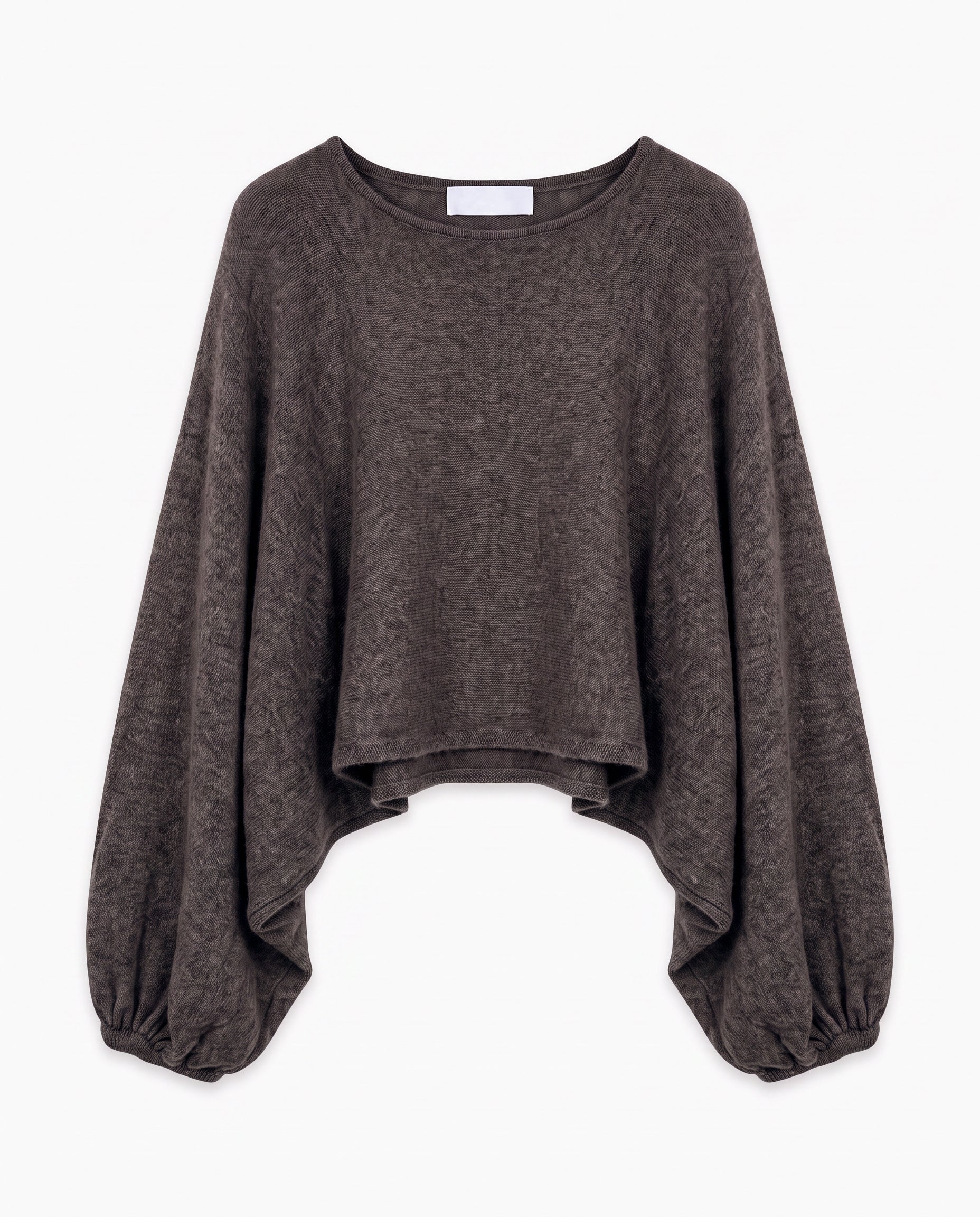 Pull chauve souris gris choco foncé