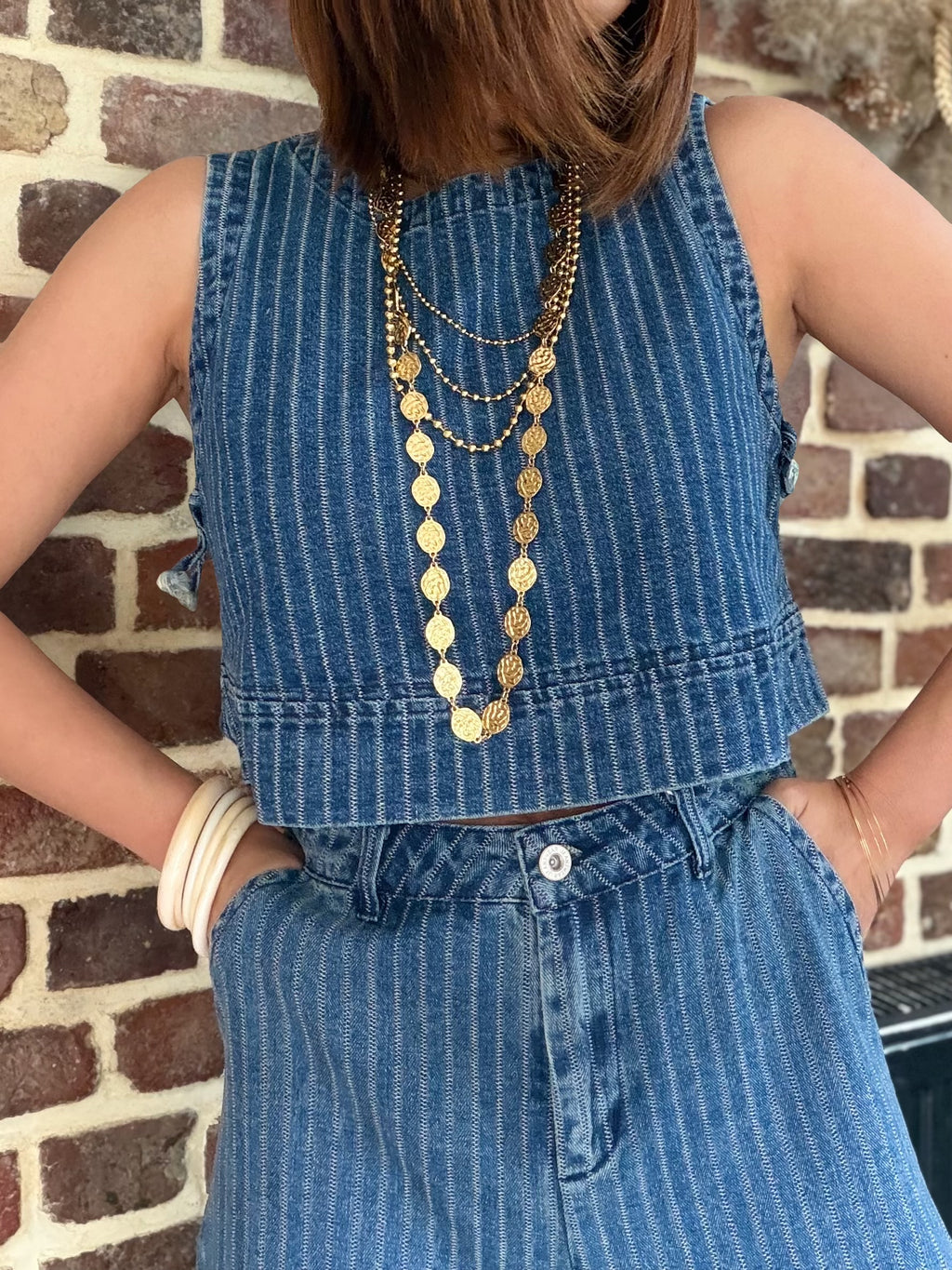 Top rayures jean