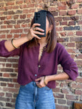 Gilet bordeaux  en maille