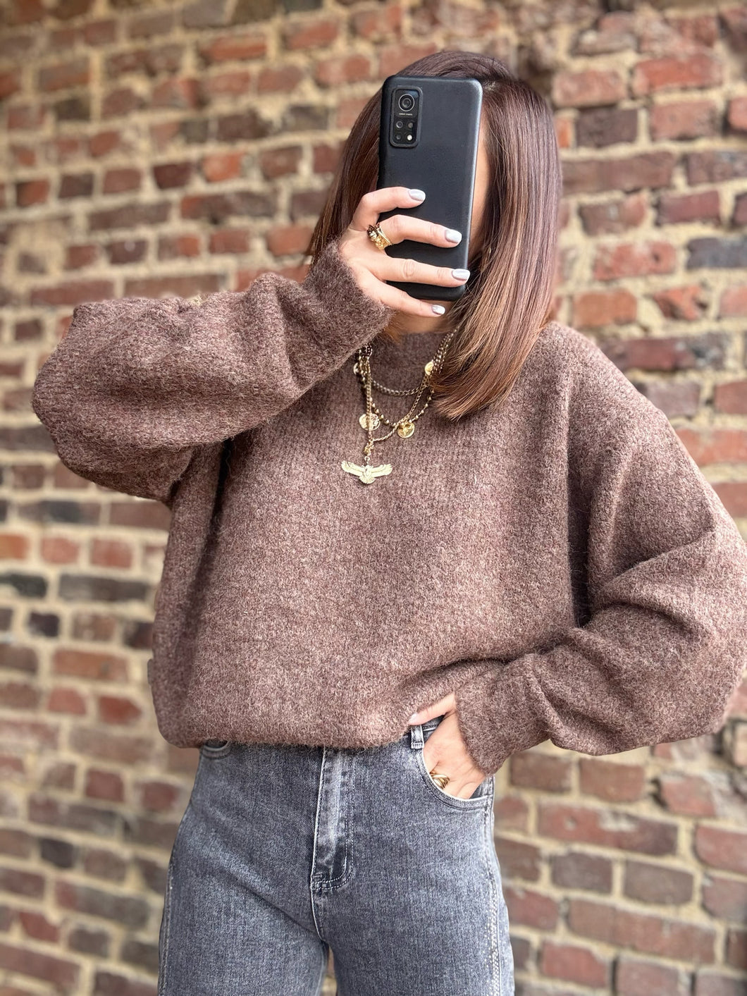 Pull choco oversize uniy