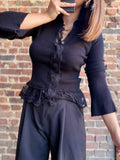Gilet noir  dentelle