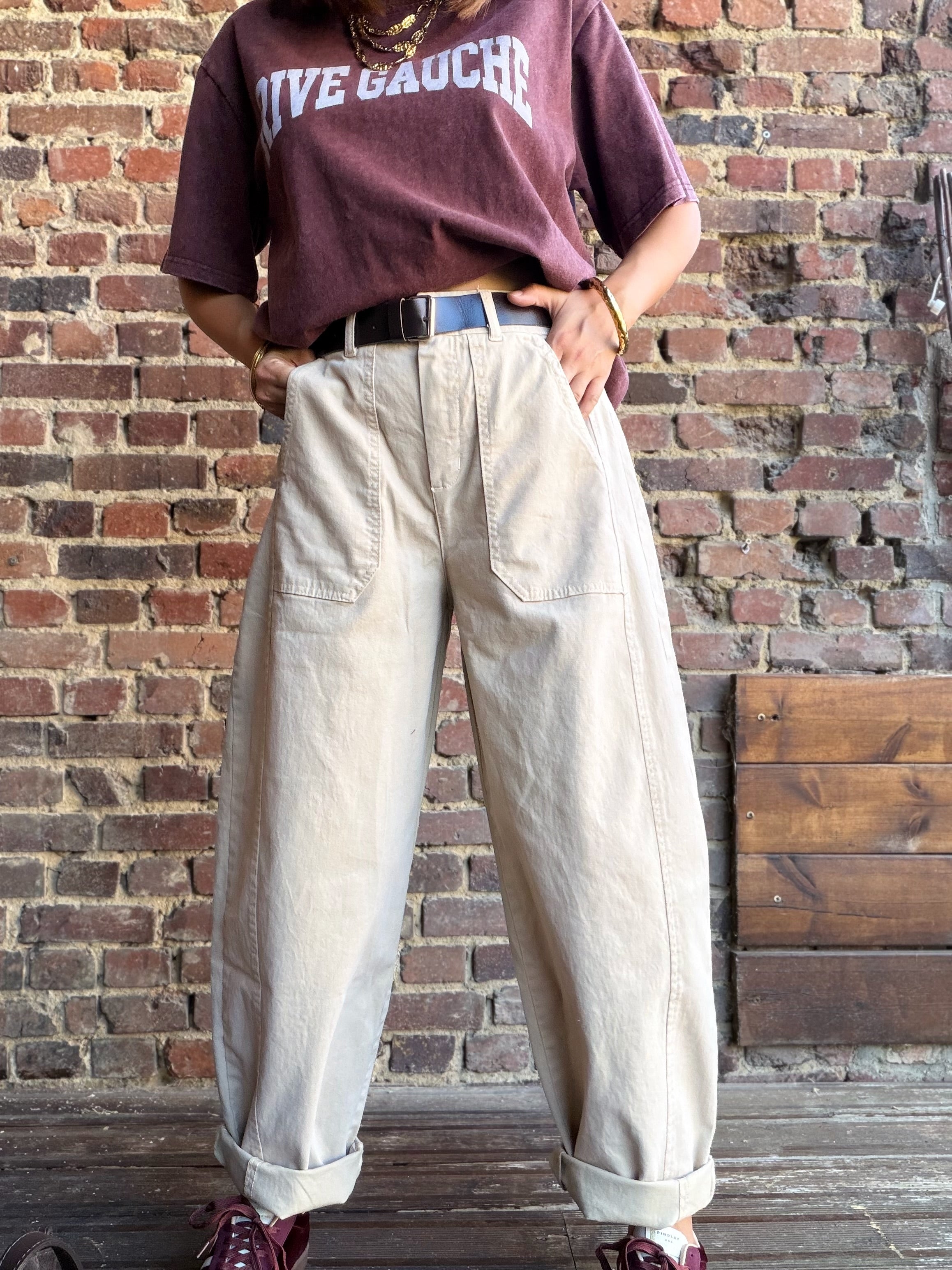 Pantalon ballon beige
