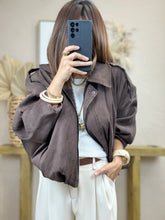 Charger l&#39;image dans la galerie, Veste choco large imitation daim
