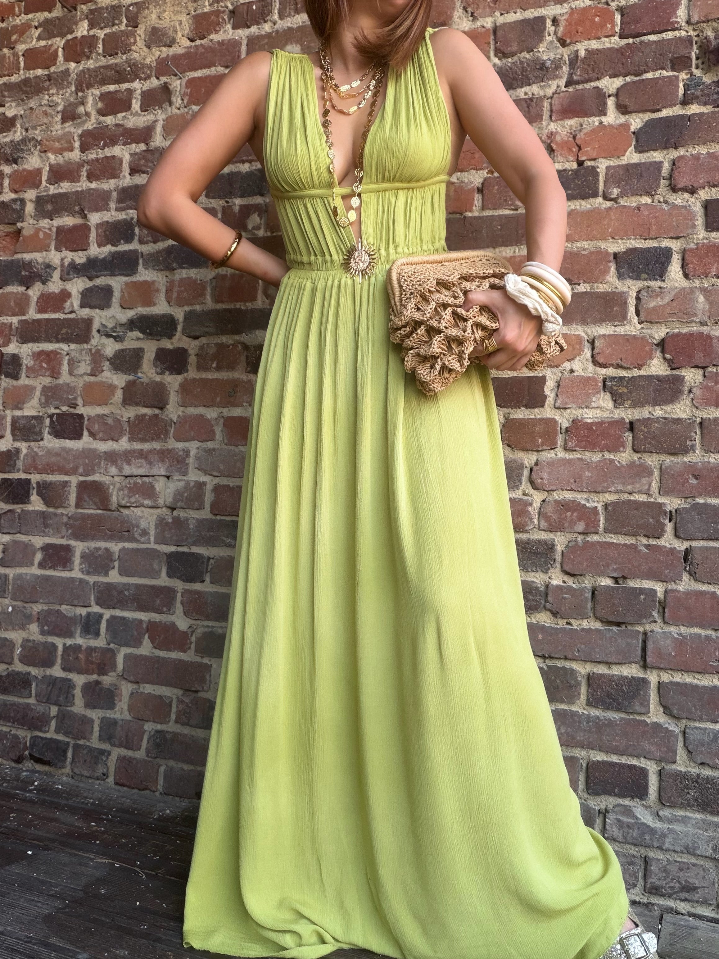 Robe verte soleil