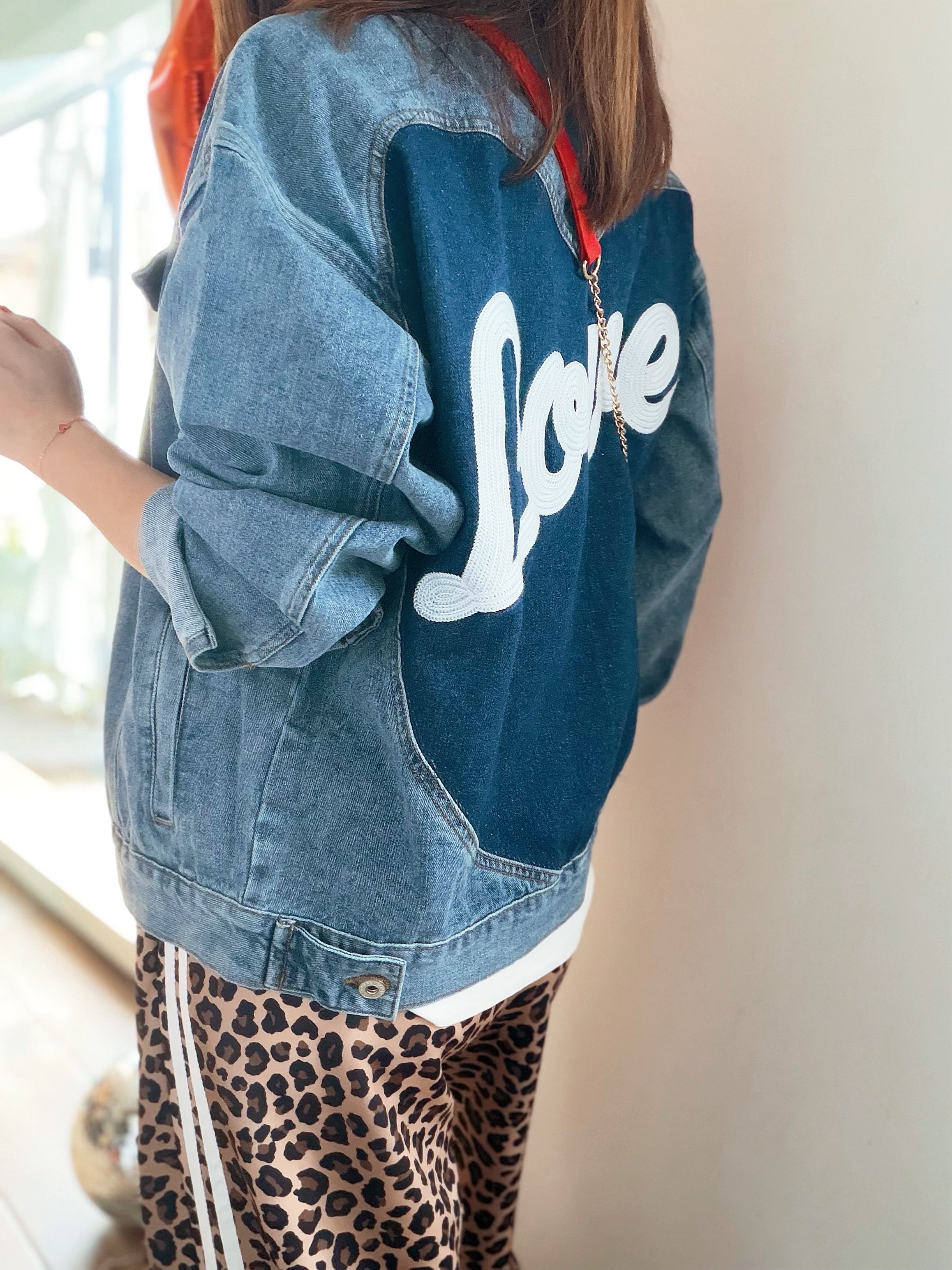Veste en jean love