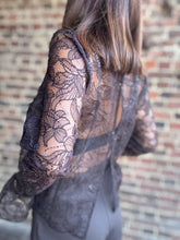 Charger l&#39;image dans la galerie, Blouse transparente choco à paillettes
