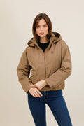 Blouson imperméable camel