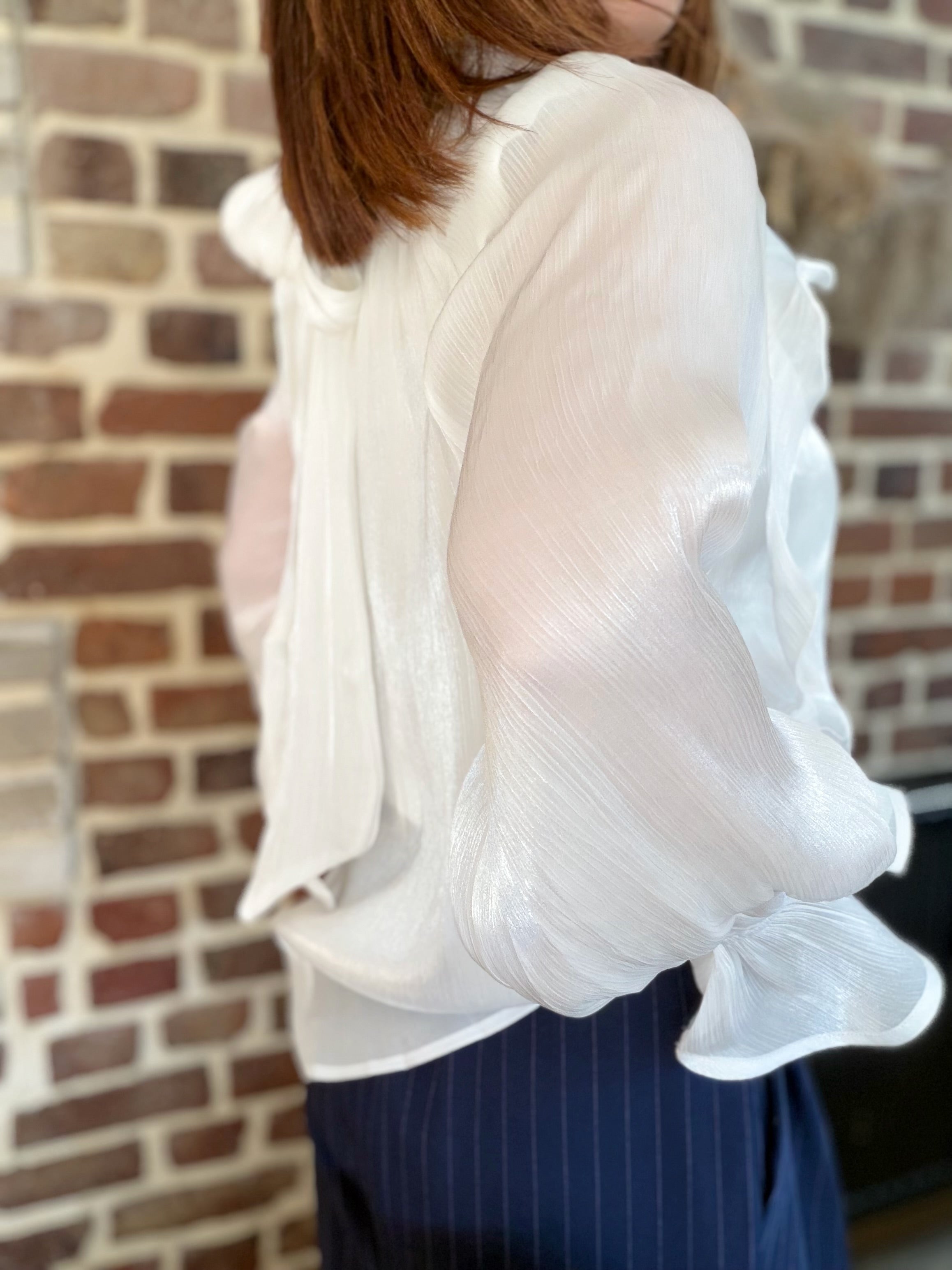 Blouse transparente brillante