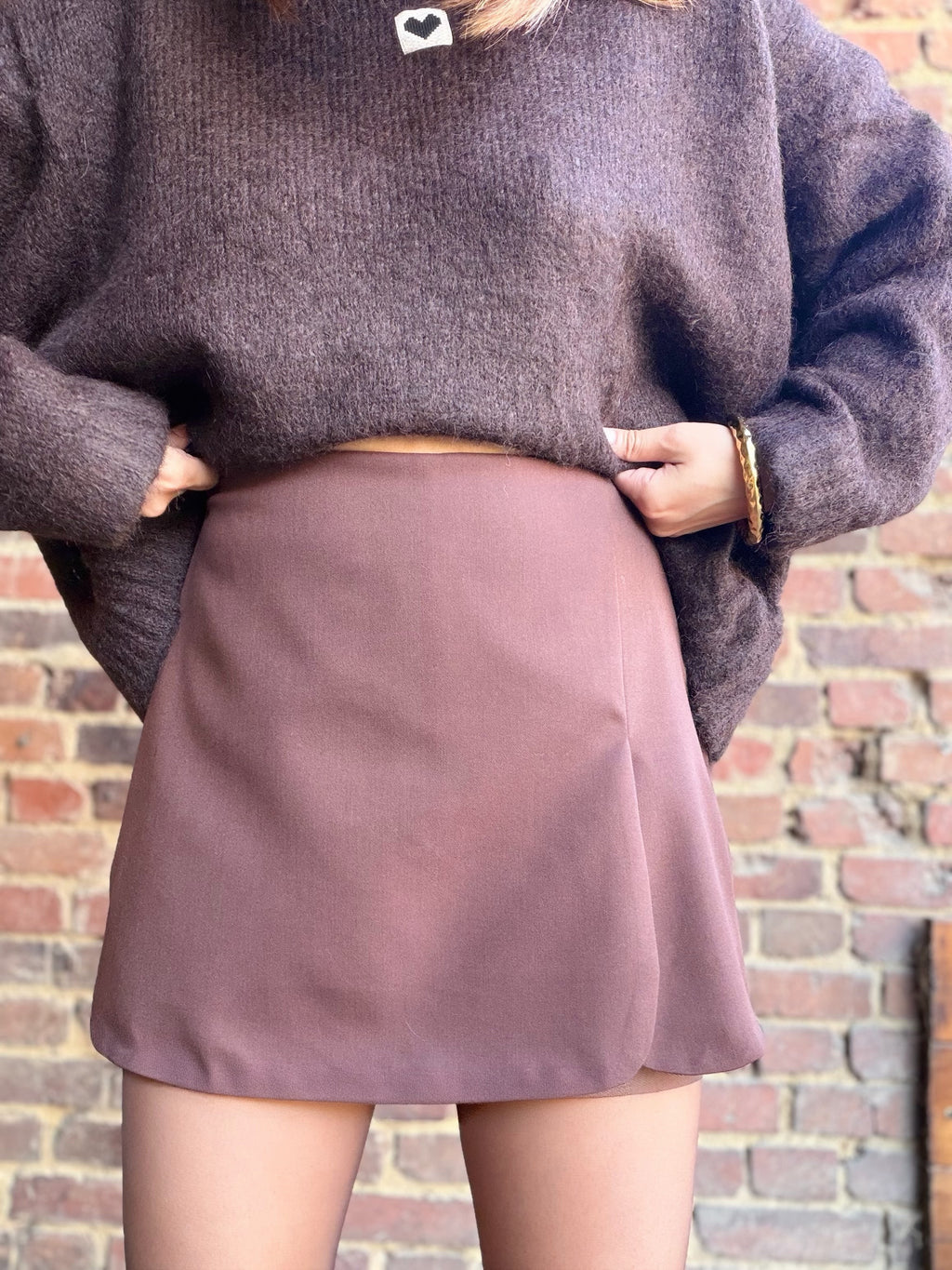 Jupe short choco