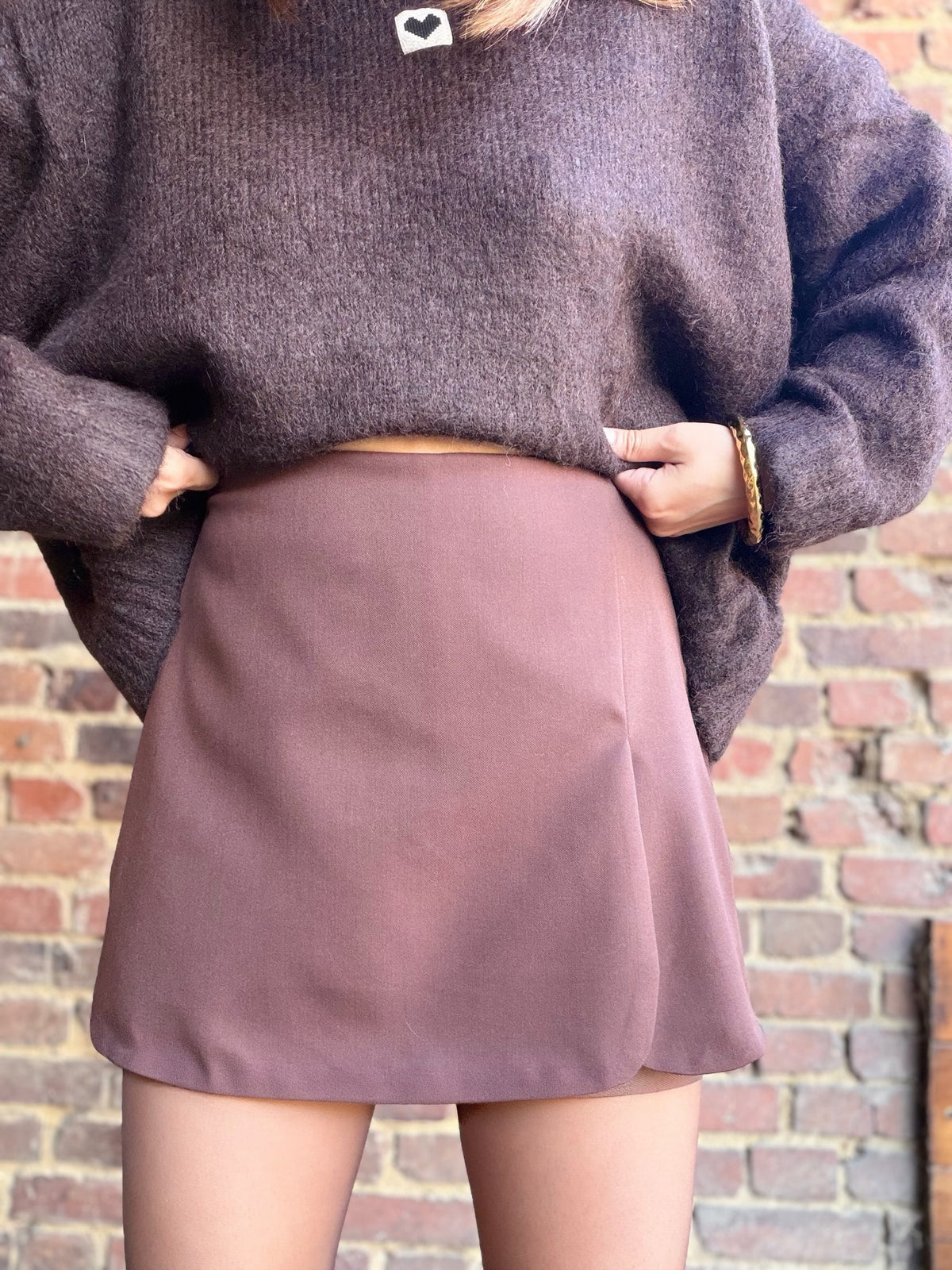 Jupe short choco