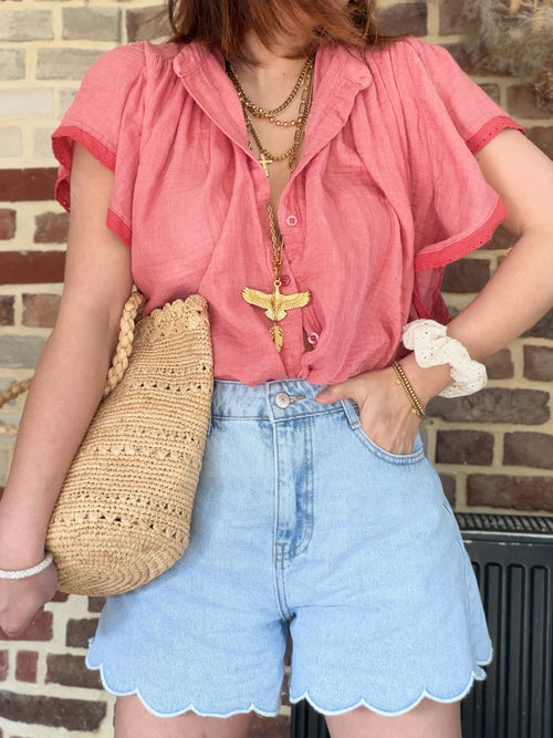 Blouse corail