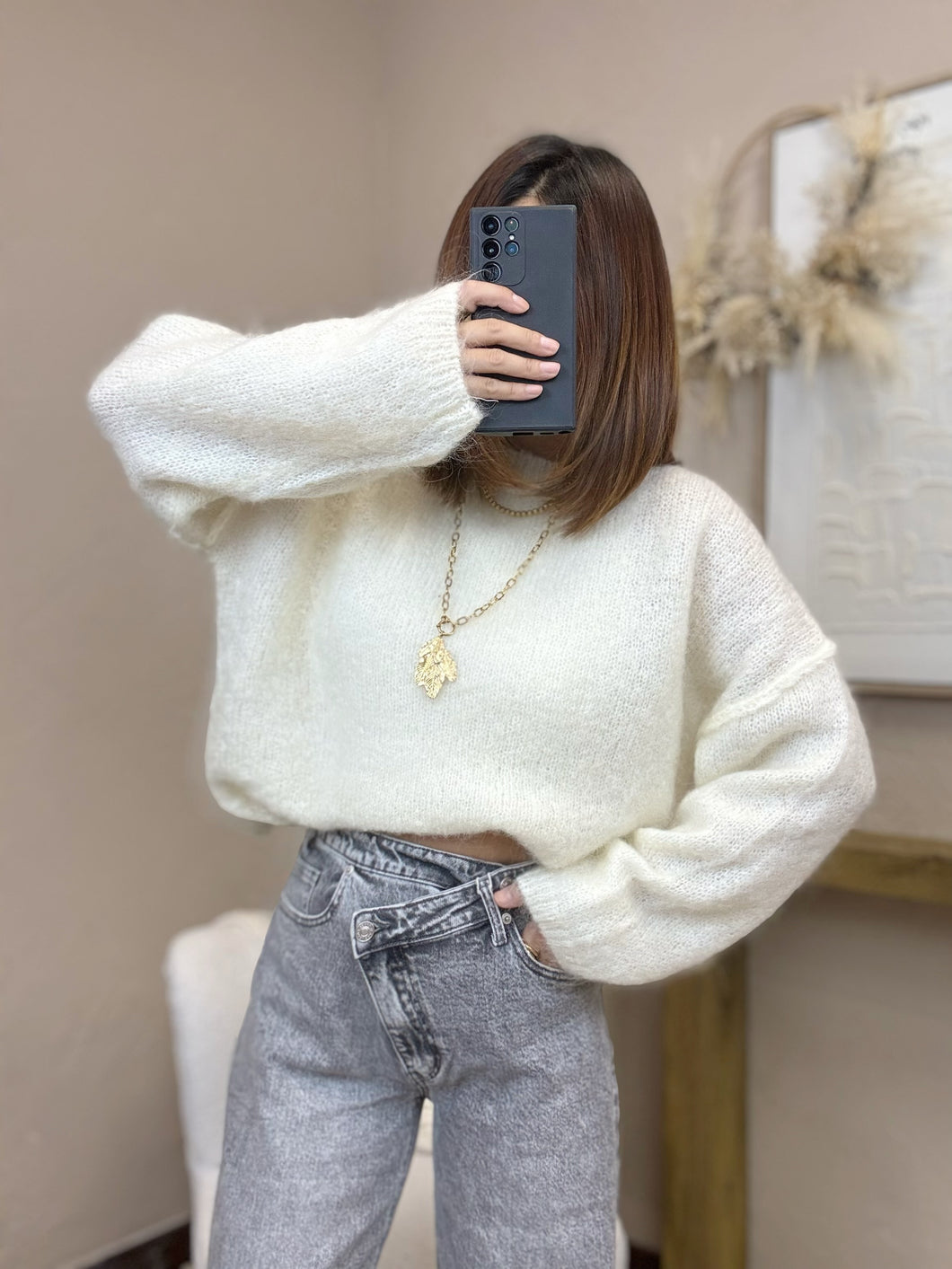Pull écru