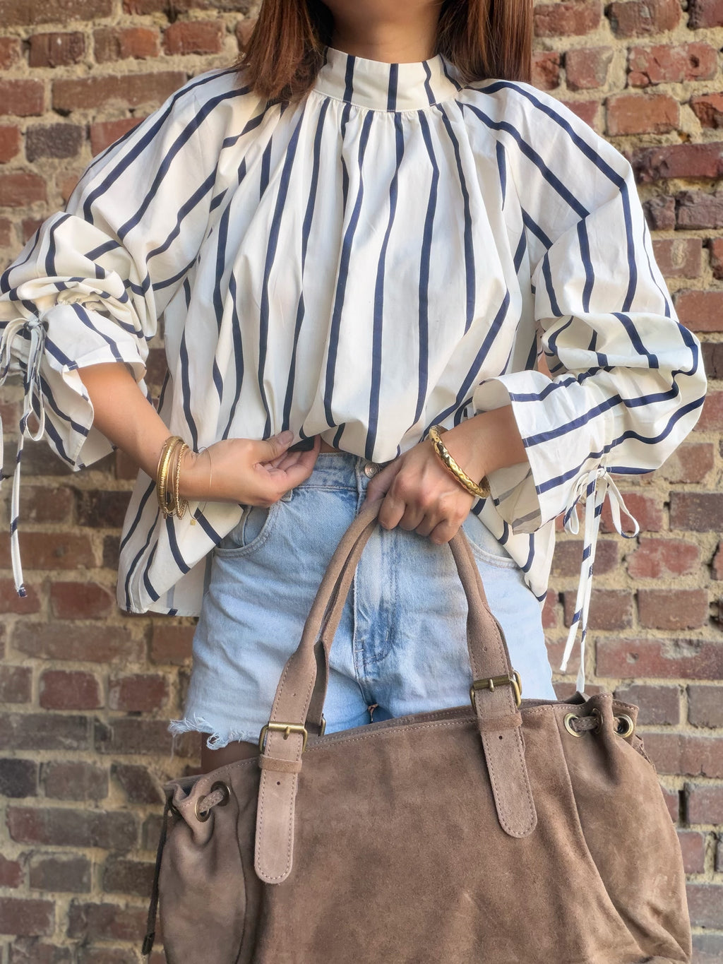 Blouse blanche  rayée