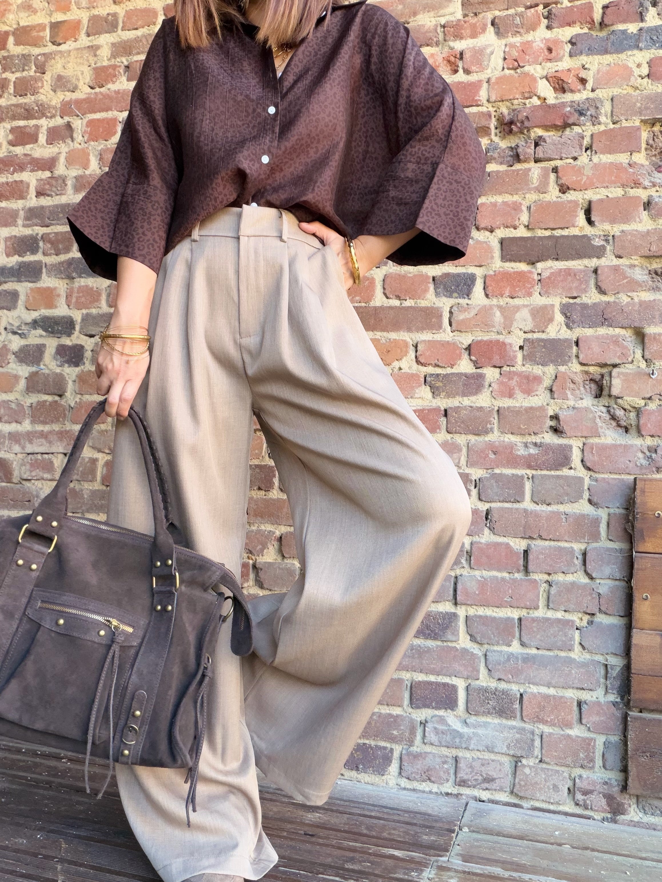 Chemise léopard choco