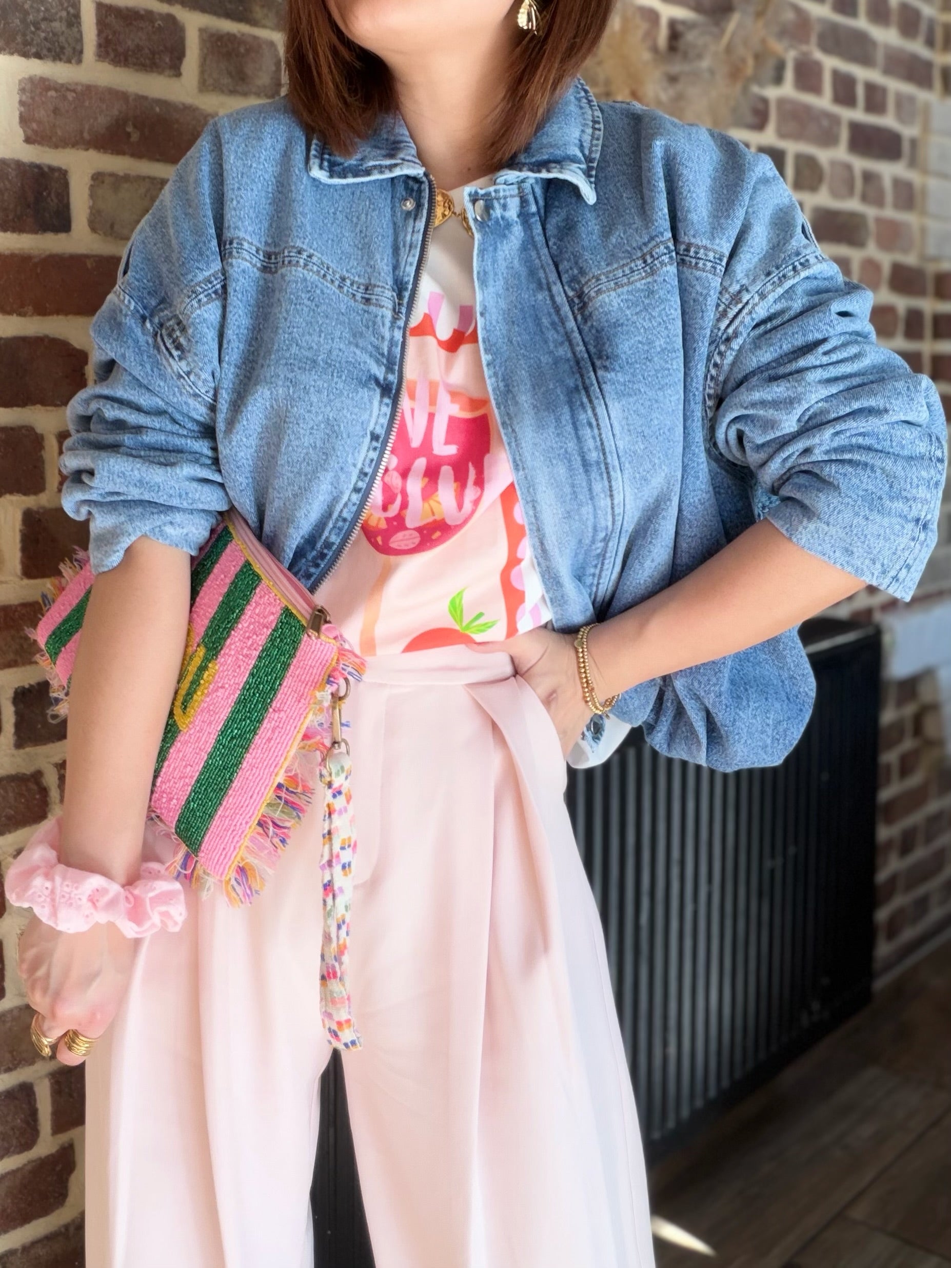 Veste en jean ballon