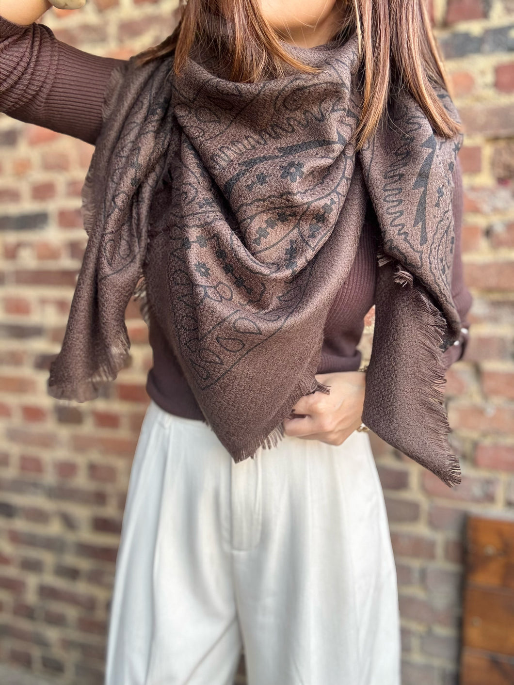 Écharpe Bandana choco