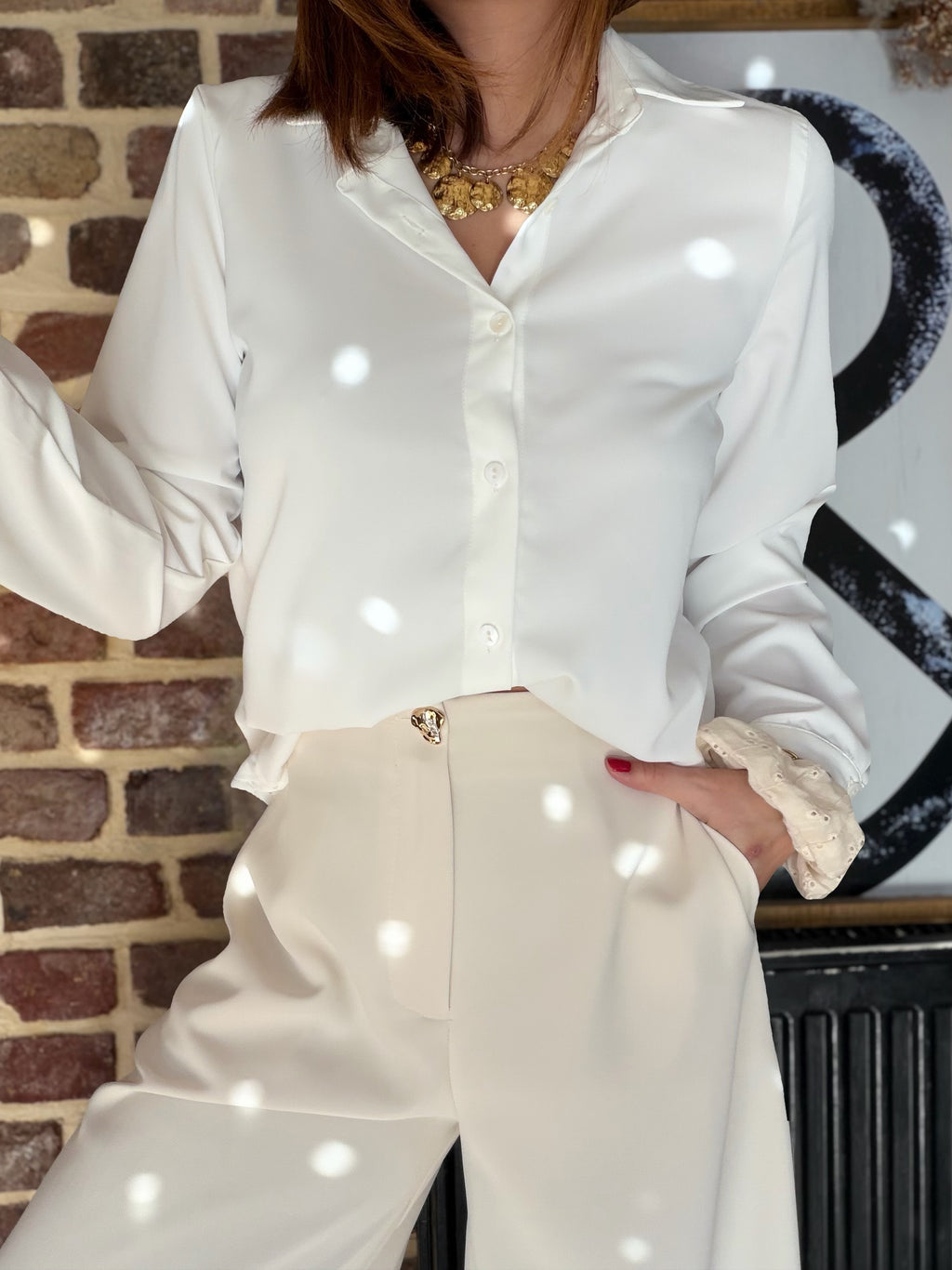 Chemise à dos dentelle