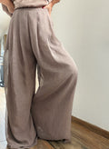 Pantalon à pinces semi transparent