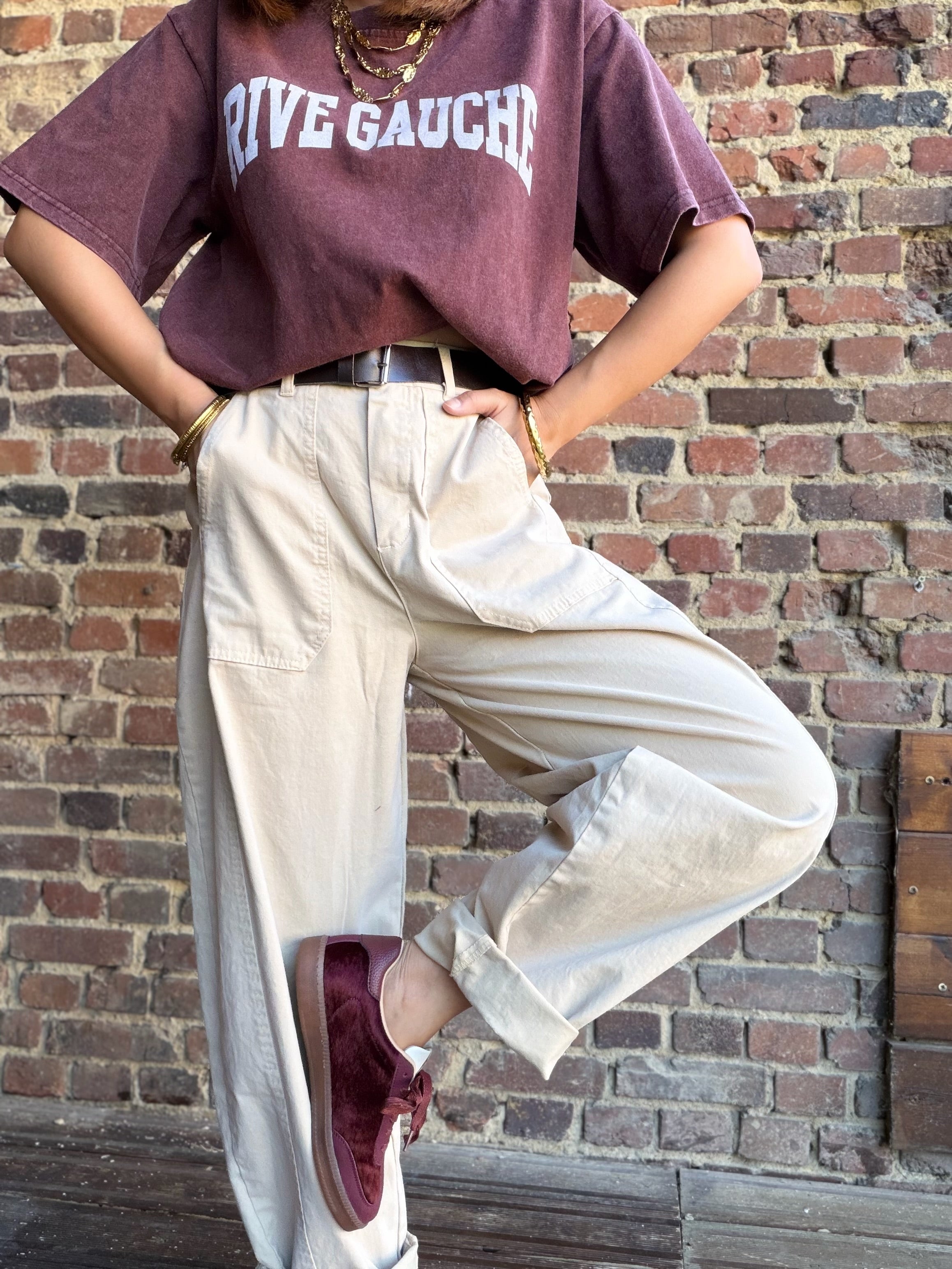 Pantalon ballon beige