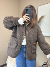 Charger l&#39;image dans la galerie, Manteau moumoute choco ( sans cagoule)
