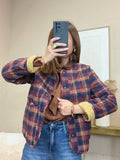 Veste à carreaux réversible