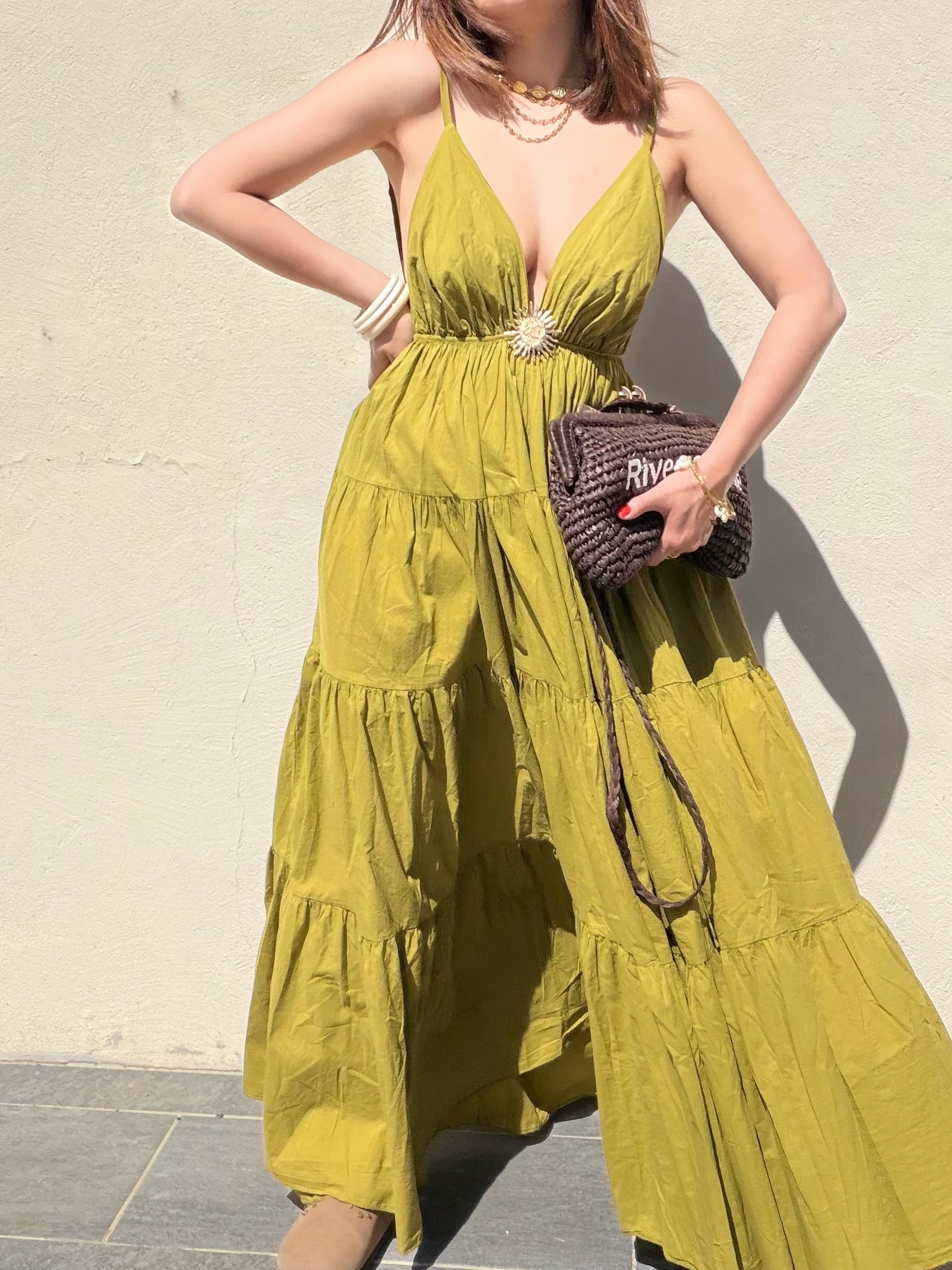 Robe soleil vert