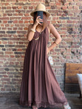 Robe longue d’été choco