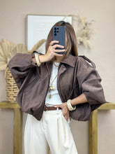 Charger l&#39;image dans la galerie, Veste choco large imitation daim
