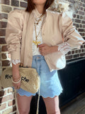 Veste beige manches bouffantes