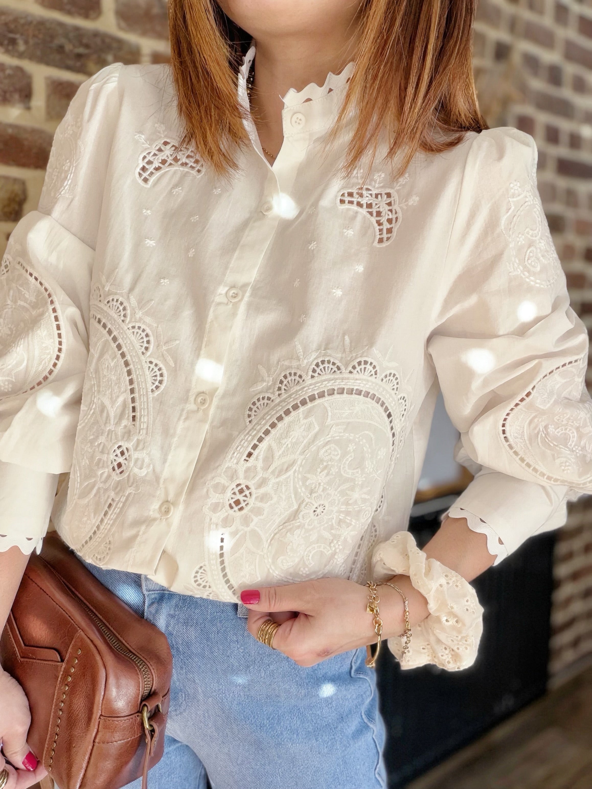 Chemise détails dentelle
