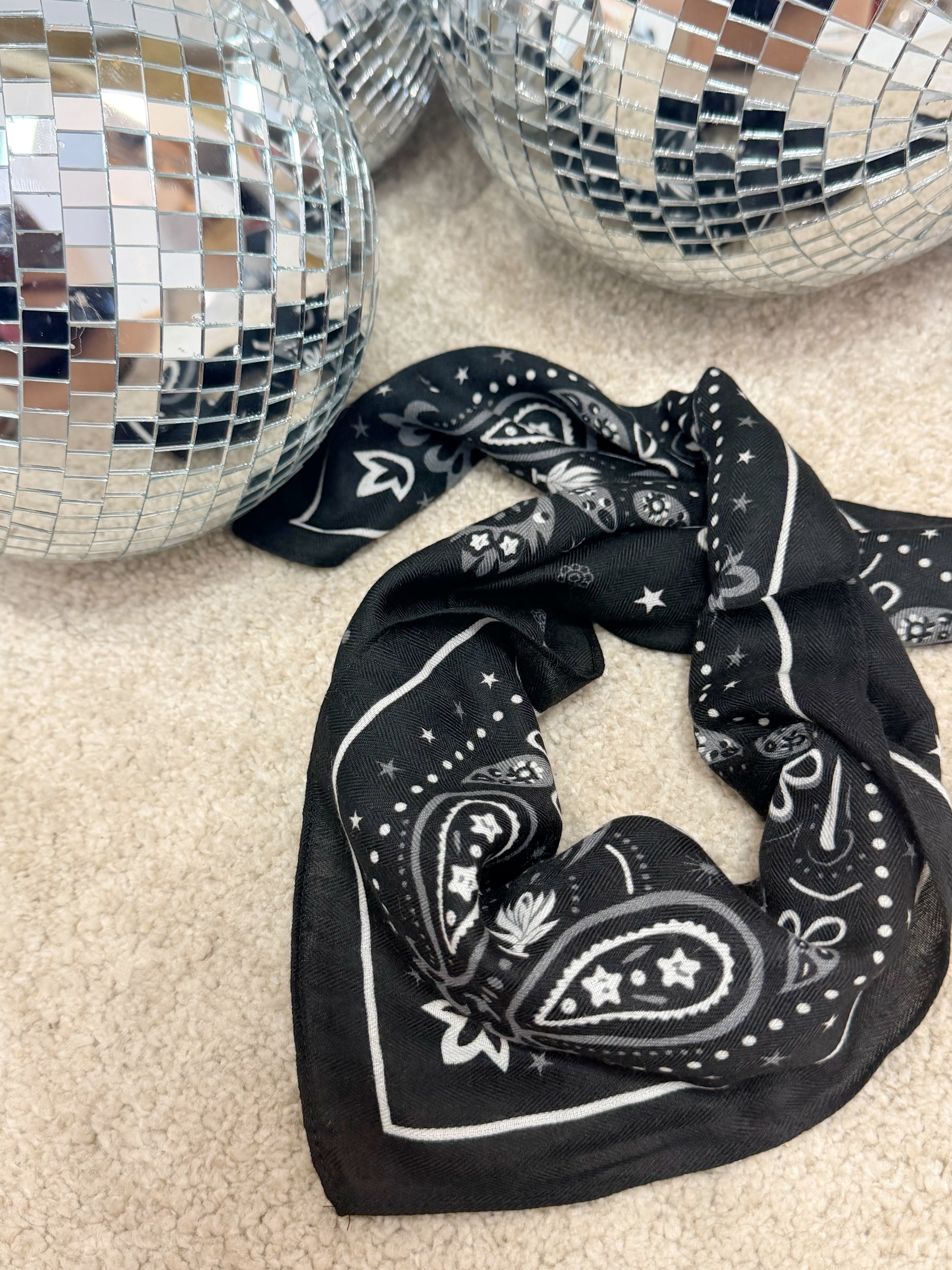 Foulard bandana noir