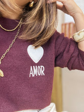 Charger l&#39;image dans la galerie, Pull amour bordeaux
