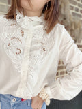 Chemisier col dentelle