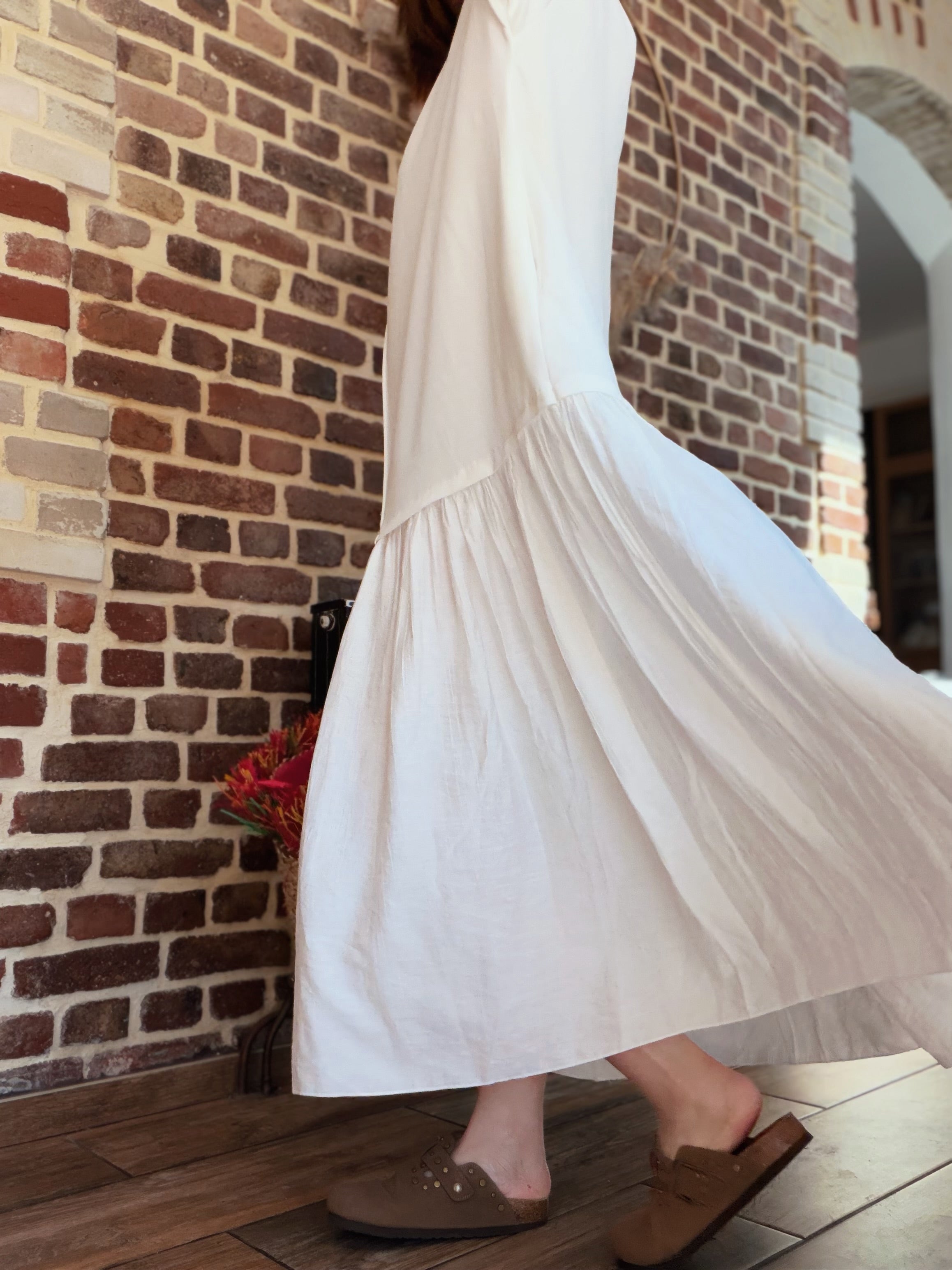 Robe longue blanche