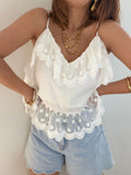 Top à pois semi transparent