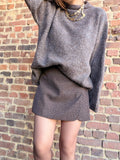 Short jupe léopard marron