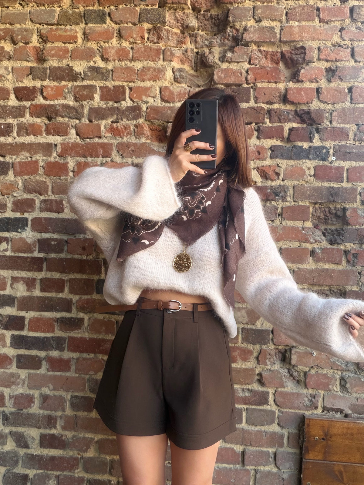 Pull mohair beige