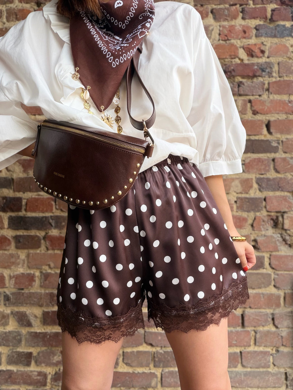 Short à pois léger