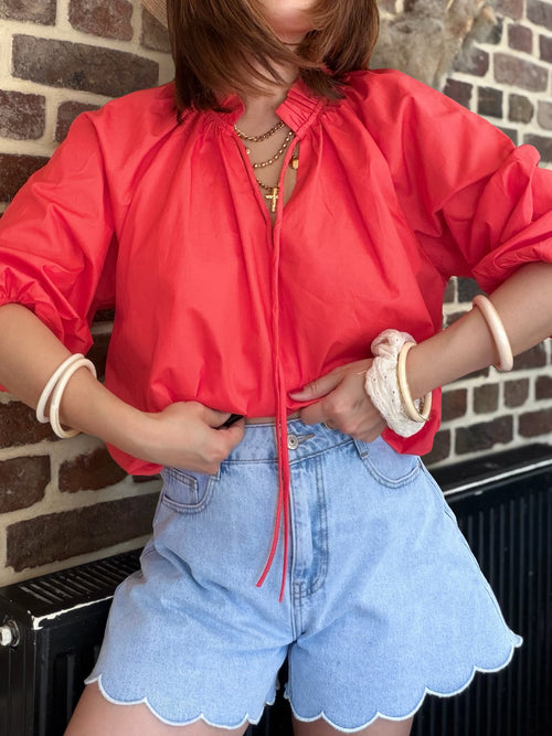 Blouse corail