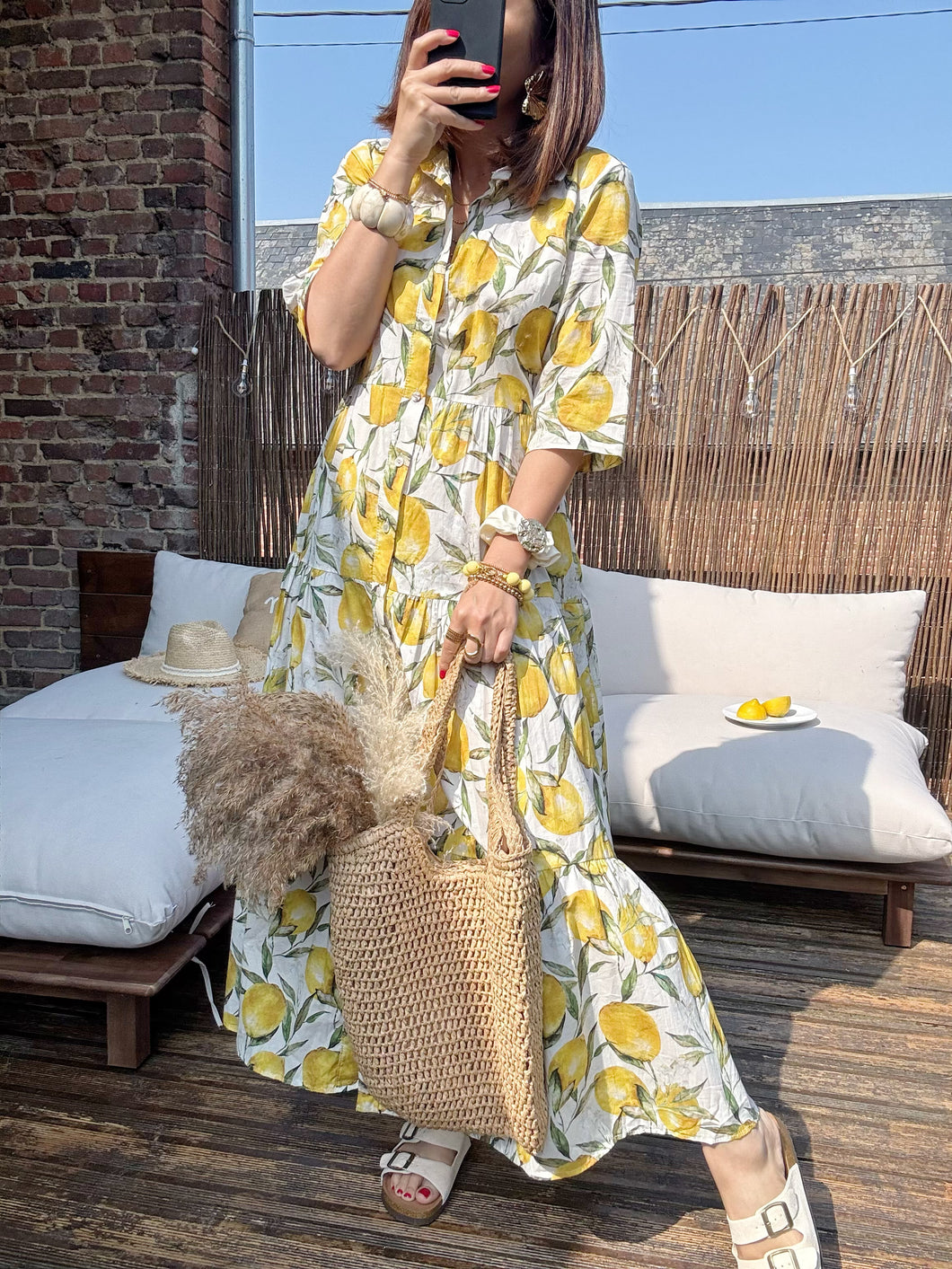 Robe longue citrons
